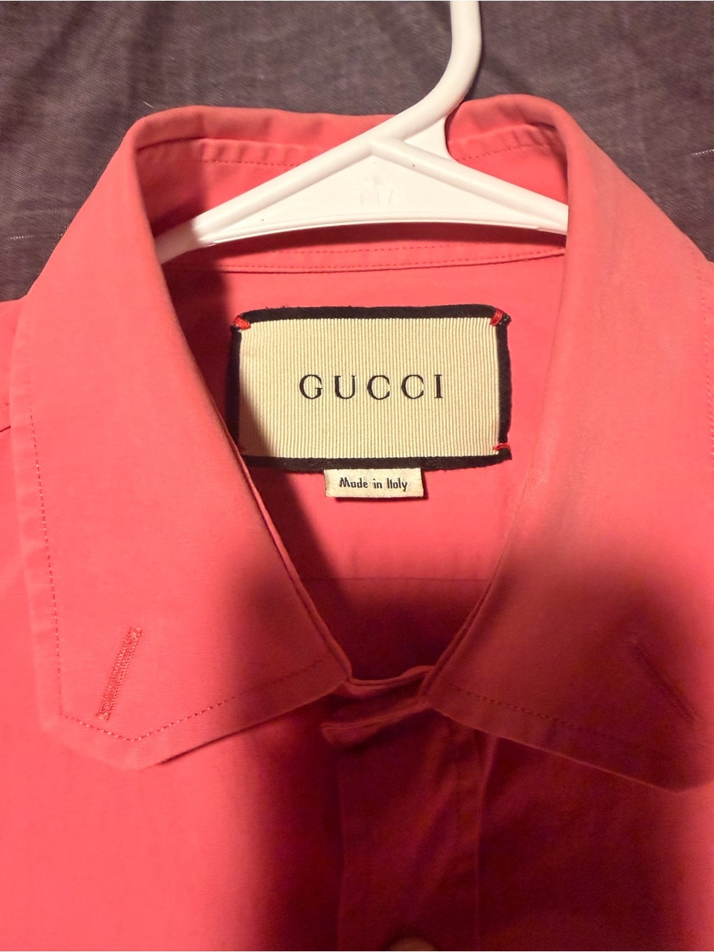 Gucci Coral Button-Down Shirt